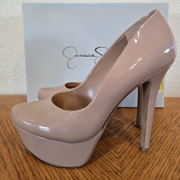 Jessica Simpson Waleo High Heels Platform Stiletto Nude - Picture 3 of 11